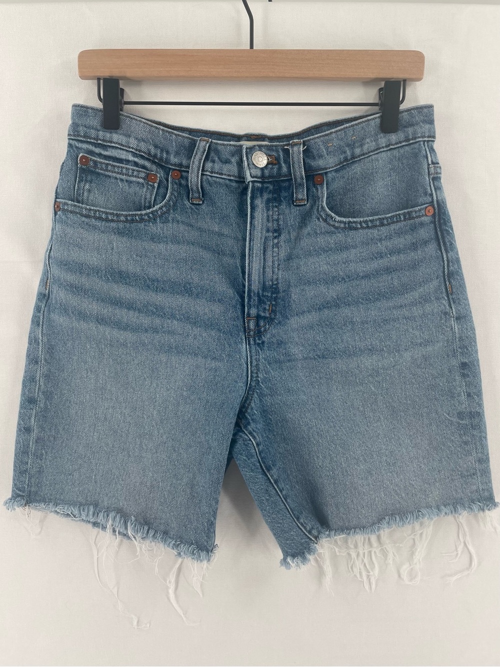 Madewell High Rise Mid Length Denim Shorts